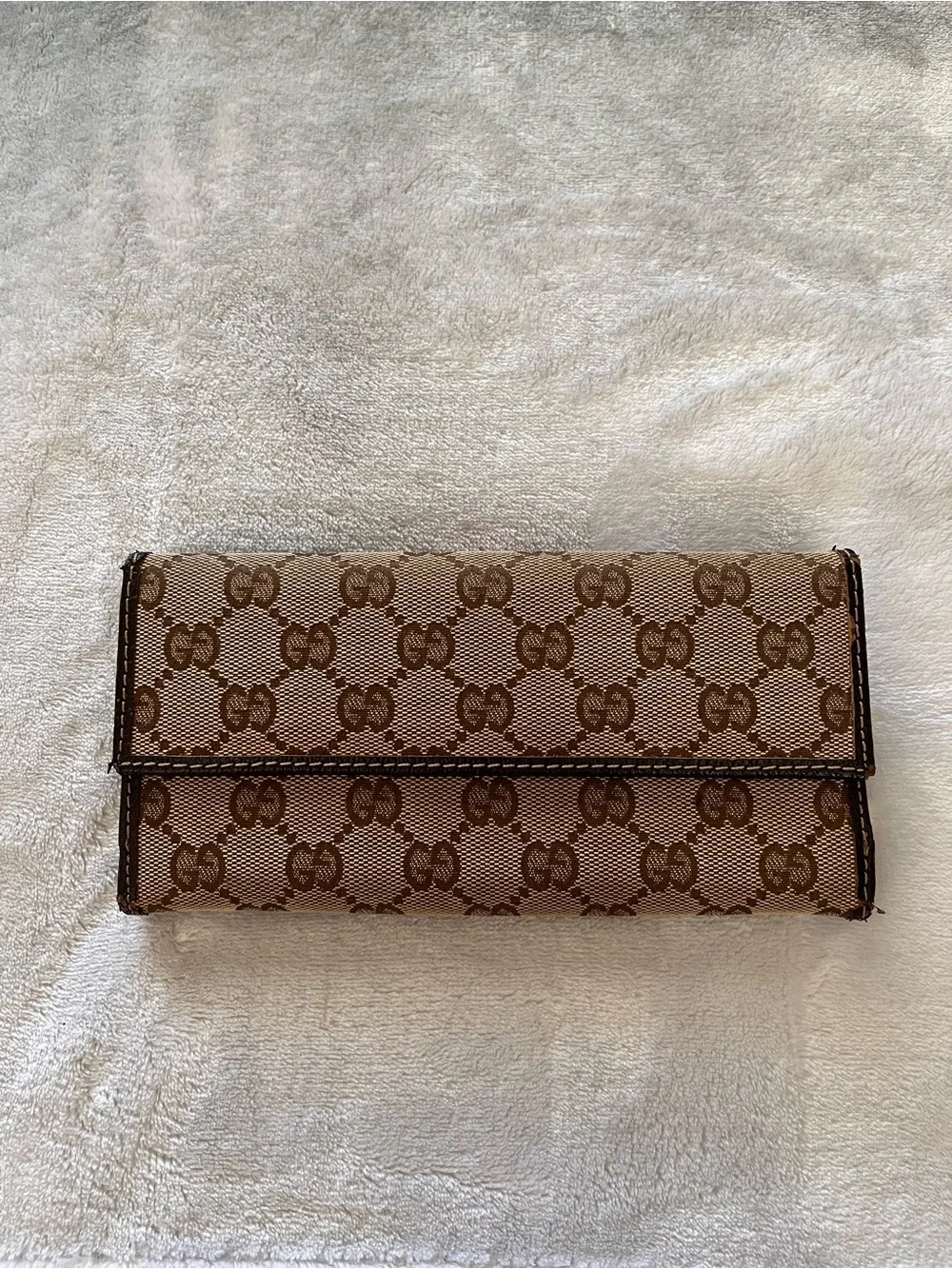 Gucci GG Canvas Continental Wallet with Web - Authentic! - Picture 3 of 10